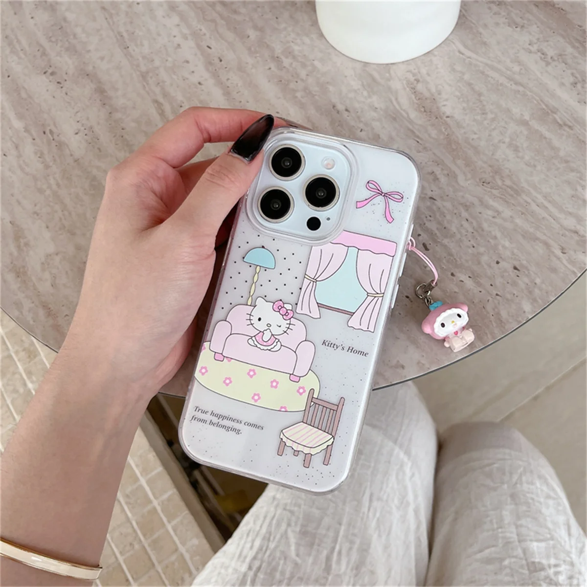 

New HelloKitty Anti-fall Lovely Cover Funda For iPhone 16 15 14 13 Pro Max - Luxury Stylish INS Korean Cute Shockproof Phone Cas