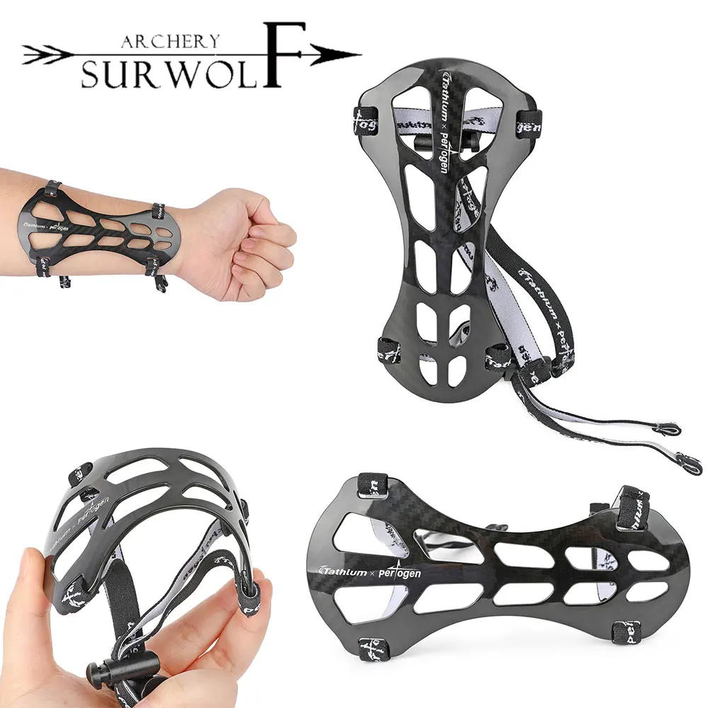 أسود الكربون الرماية واقي للذراع UTX حبل مشبك قابل للتعديل الذراع حامي قوس منحني الصيد الرماية معدات الحماية الرياضية #1