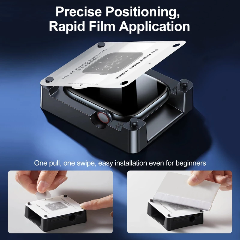 For Apple Watch Series 11-10 9-8-7-6 5 Se ultra 3/2 49mm 42-46mm 41mm 45mm 40 44mm Positioning device Tool+film Screen Protector image 5