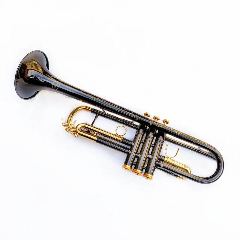 Made in Japan quality 8335 Bb Trumpet B Flat Brass Black nicke Plated Professional Trumpet Musical Instruments with Leather Case