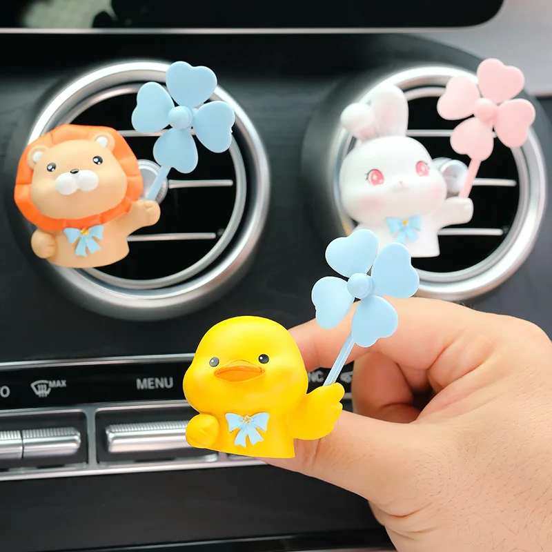 

Cute Pig Car Accessories Air Freshener Figure Outlet Perfume Diffuser Clip Fresh Vent Air Fragrance Lion Car Interior Decoration