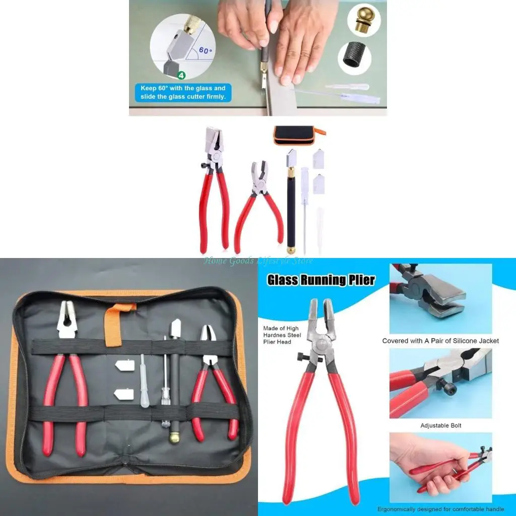 

E74E Glass Running Breaking Pliers Class Cutter Heavy Duty Glass Cutting Tool