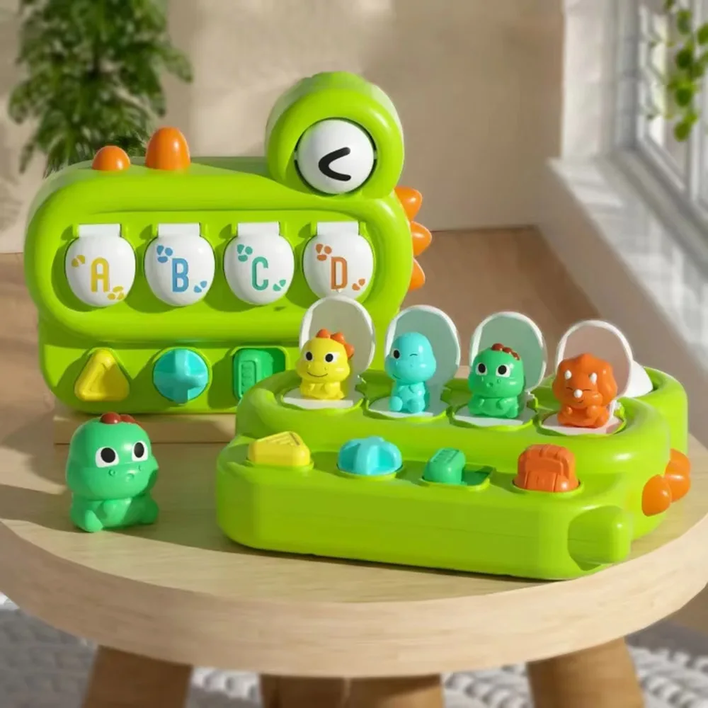 Interactive Pop Up Animals Toy Peekaboo Switch Box Button Box Treasure Surprise Box Baby Early Education Puzzle Game Xmas Gift