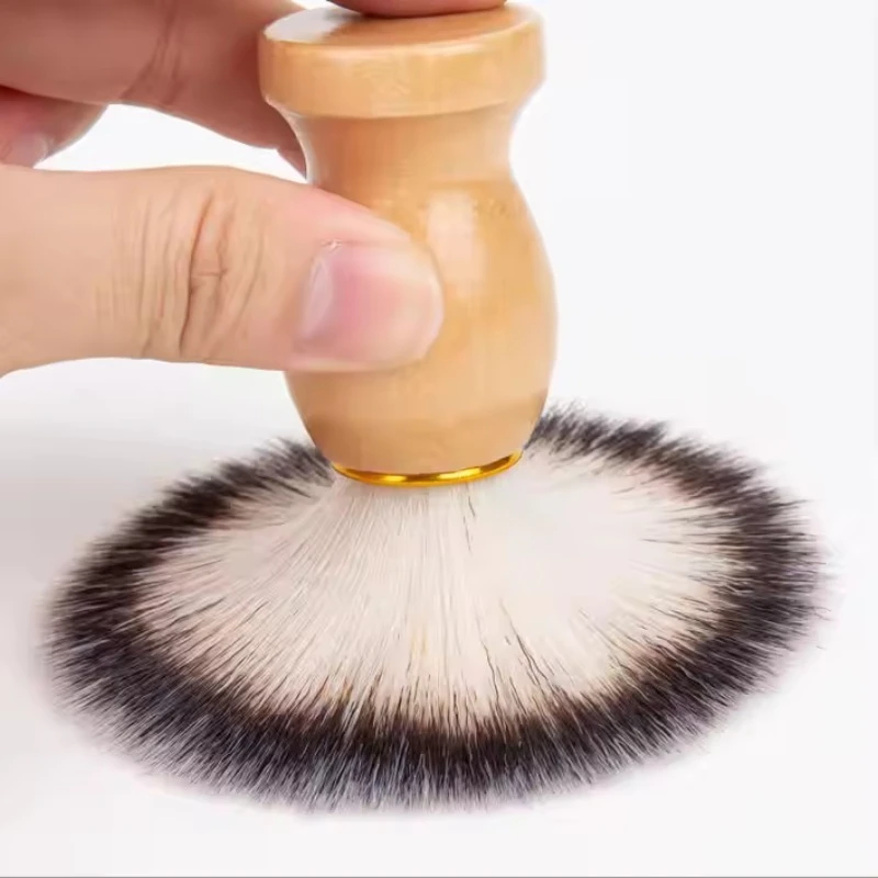 Bart-Rasiercremeschale, Rasierseifenbecher für Männer mit Rasierschaumbürste, Rasierschale aus Holz