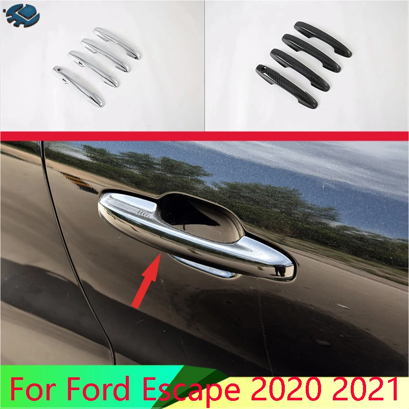 Para Ford Escape Kuga 2020 2021, accesorios para coche, cubierta de manija de puerta cromada ABS, accesorios de moldura embellecedora