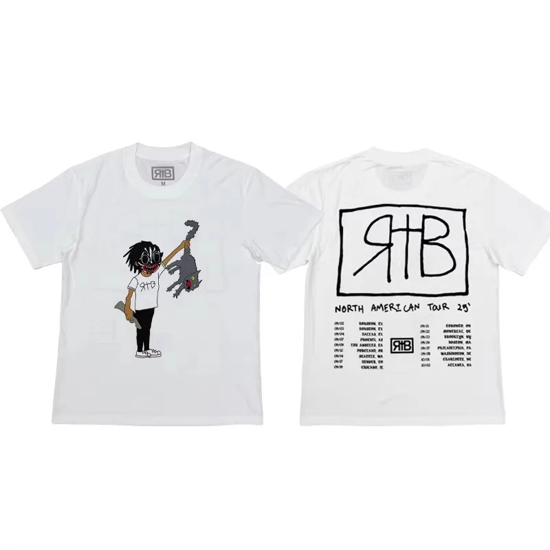

Футболка с коротким рукавом 2026 CHE REST IN BASS TOUR MERCH SNEAK PEAK TEE, лимитированная серия, TX1610