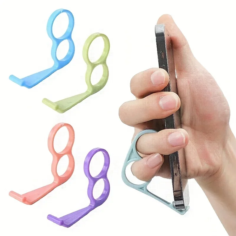 

2pcs Mobile Phone Holder-Durable Pp Plastic, Non-Slip Ring Holder, Ensure Handheld Use and Desktop Installation, Practical Hook