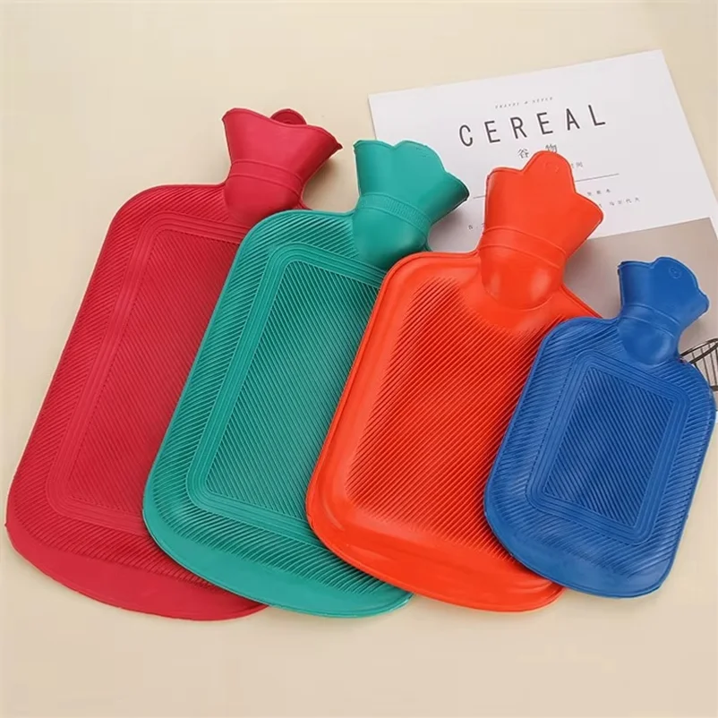 500/1000/1750/2000ML Thick Hot Water Bottles Winter Warm for Girls Women Pain Relief Bed Hand Feet Hot Water Bag Color Random