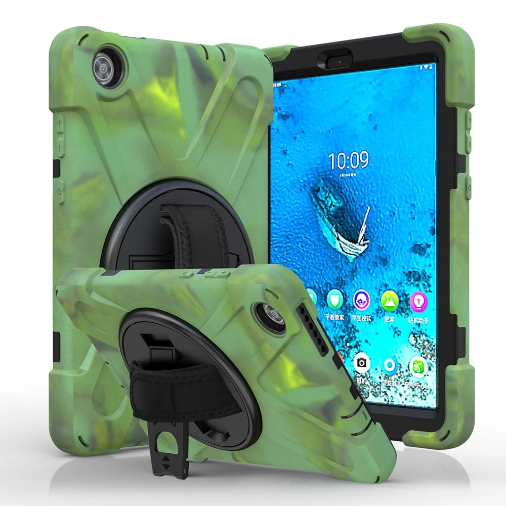 Shockproof Kids Safe PC Silicon Stand Tablet Cover For Lenovo Tab M8 HD 2019 TB-8505X TB-8505F 8.0 inch Case With Shoulder Strap