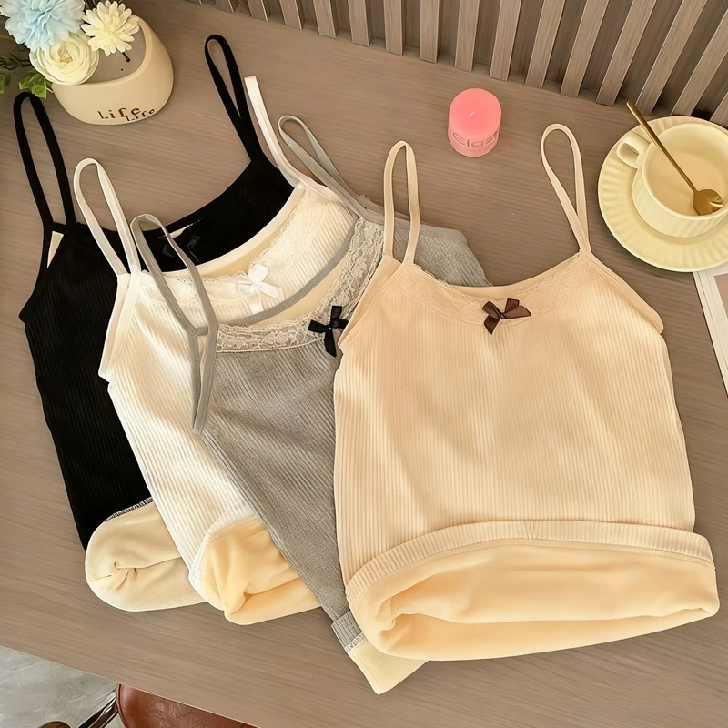 

1pcs Autumn Winter Women Warm Underwear Girl Thermal Casual Nightwear Sexy Elasticity Female Velvet T-shirt Student Thermal Vest
