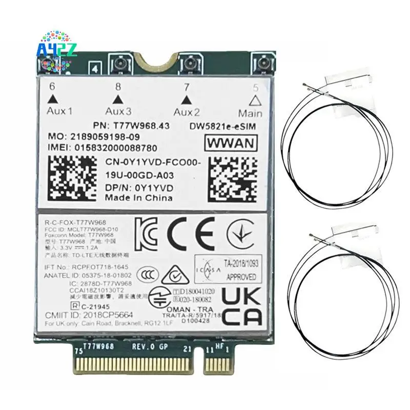 a42z-t77w968-dw5821e-e-sim-4g-lte-module-cat16-1gbps-fdd-lte-tdd-lte-4g-card-module-4x-antenna-for-dell-5420-5424-7424-7400