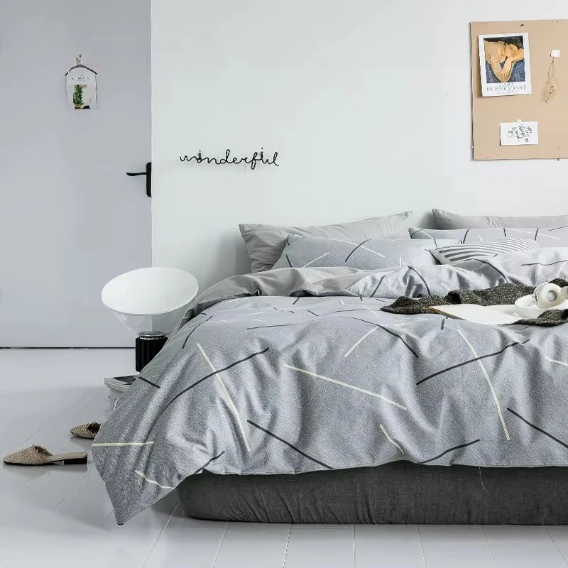 Luxury Hotel Bedding Set Sheet  Wholesale 5 Star White Cotton Bed Sheet Linen Set