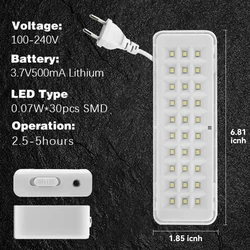 Fire Fighting Light 30LED Emergency Light Fire Emergency Lighting Luminaire 2 Modes Wall Mounted Emergency Lamp Smart Home Bulbs