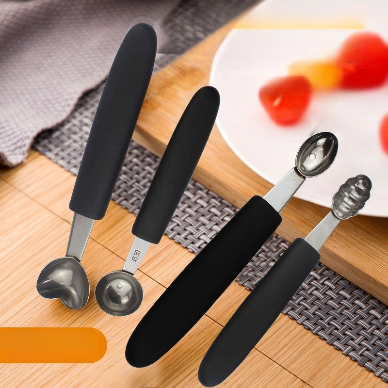 1pc Multifunctional Fruit Baller Scoop Simple Modern Design Household Kitchen Fruit Carving Gadget