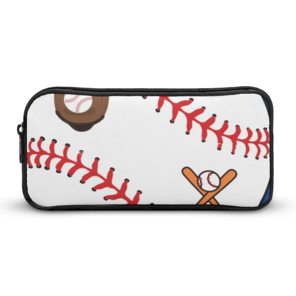 

1PCS Baseball Sports Themed Black Pencil Case, Large Capacity, Sturdy & Durable, Suit for Pen Case, Easy To Carry
