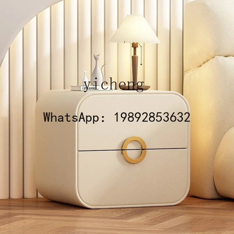 z7 simple modern cream wind solid wood bedside table bedroom household simple storage bedside cabinet