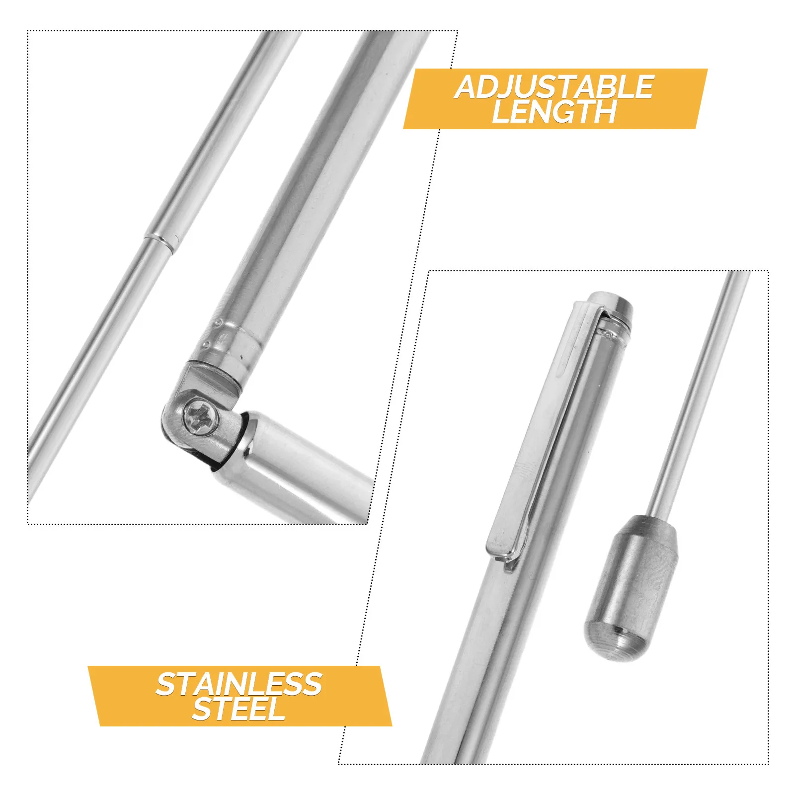 2Pcs Adjustable Stainless Steel Divining Rods Extendable Telescoping Dowsing Rods for Water Witching Spiritual Practice Amateur