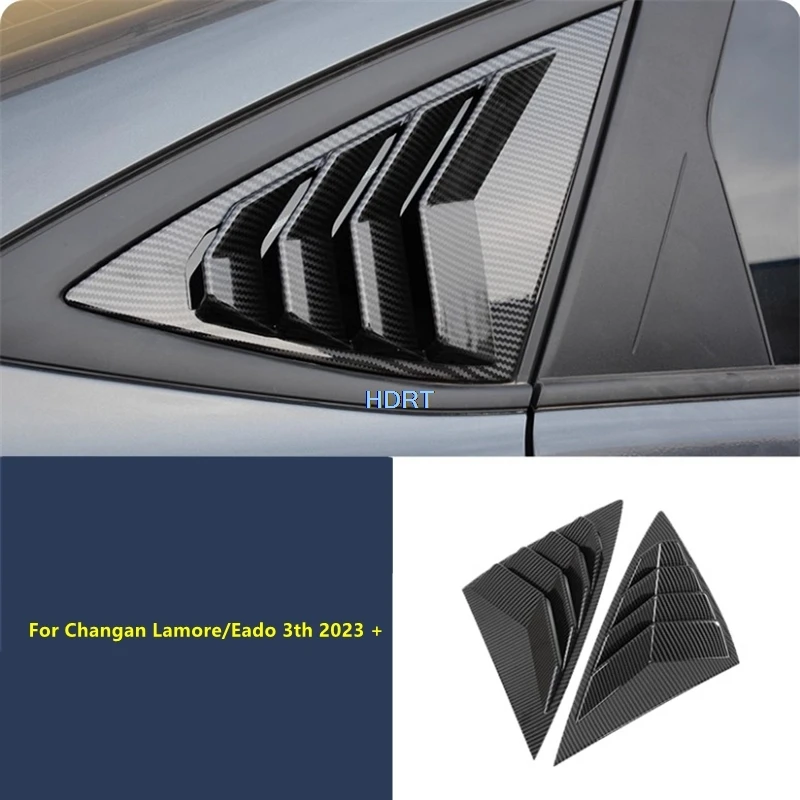 

For Changan Lamore/Eado 3th 2023 + Accessories Exterior Sticker Car Style Rear Triangle Side Window Blind Louver Cover Body Kit