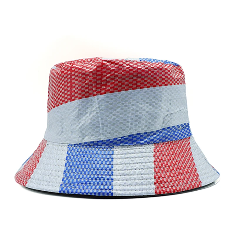 Bocca Rainbow Bucket Hat PVC Waterproof Striped Fisherman Hats Double Sides Reversible Panama Cap Unisex Outdoor Sun New Fashion