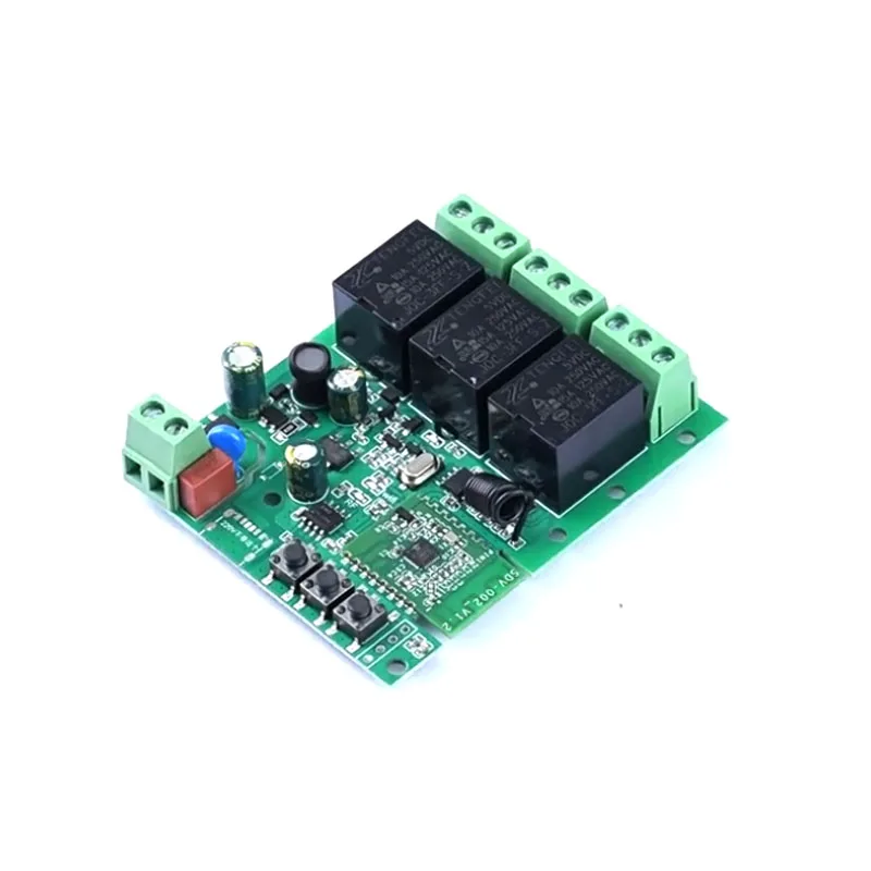 Smart WiFi BT Relay Module, 3-Channel Self-Locking Switch Works with EWeLink, RF 433MHz Remote Control, AC 90-260V / DC 5-32V