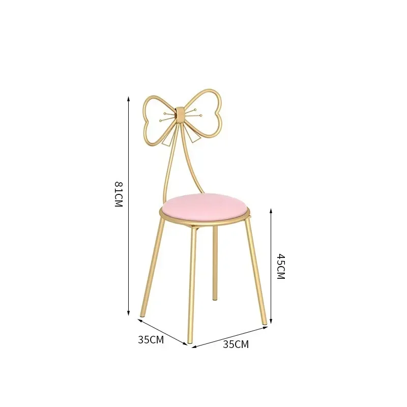 

Modern Minimalist Girl Bedroom Dressing Table Stool Butterfly Red Chair Ins Manicure Stool Luxury Hot