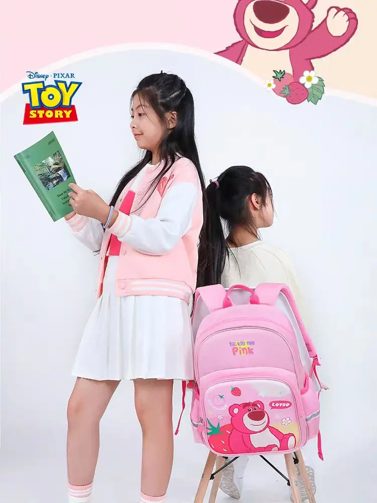 Disney Lotso Girls School Bag Toy Story Primary Student Shoulder Orthopedic Backpack Large Capacity Mochilas Escolare Primaria