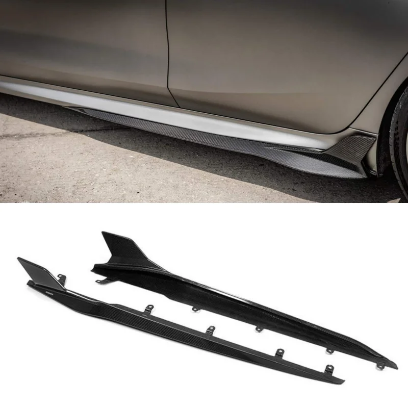 

For BMW M8 F91 F92 F93 2021+ SQ Style 100% Dry Carbon Fiber Front Bumper Lip 3PCS