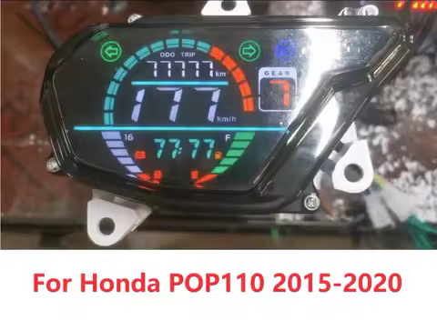 For Honda POP110i 110 2015-2020 Motorcycle Speedometer Tachometer LED Digital Meter Assembly