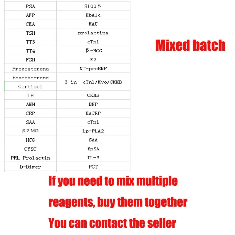For Wondfo Finecare Test Progesterona HbA1c PSA TT4 HCG PSA Quantitative Detection Reagent Wondfo Kit 25pcs/box