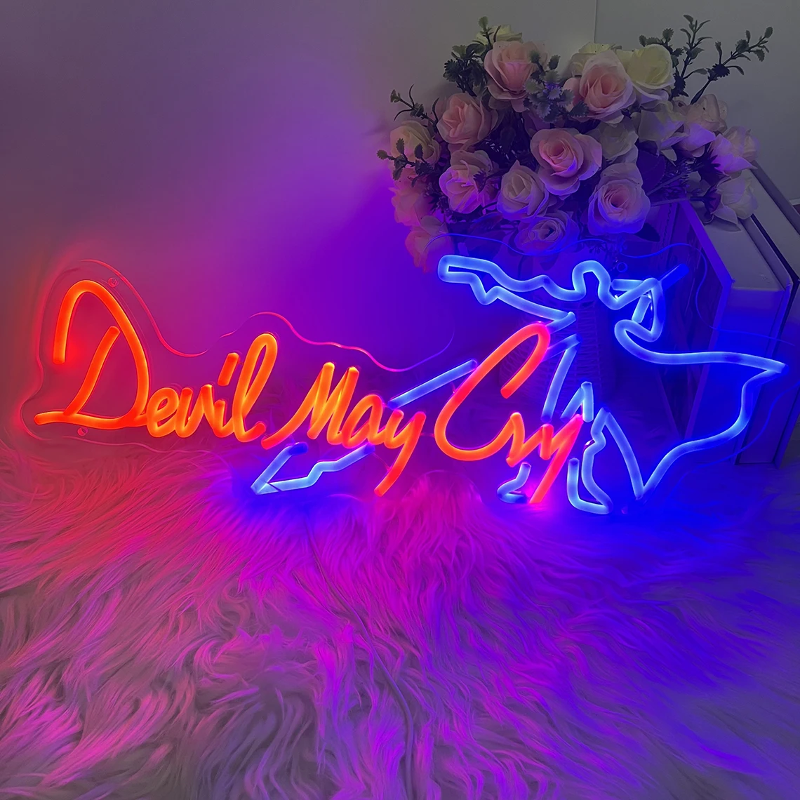 

Неоновая вывеска Devil02 May02 Cry02, неоновые вывески на заказ, неоновая вывеска для спальни, декор для бара, неоновый декор для игровой комнаты, подарки для геймеров