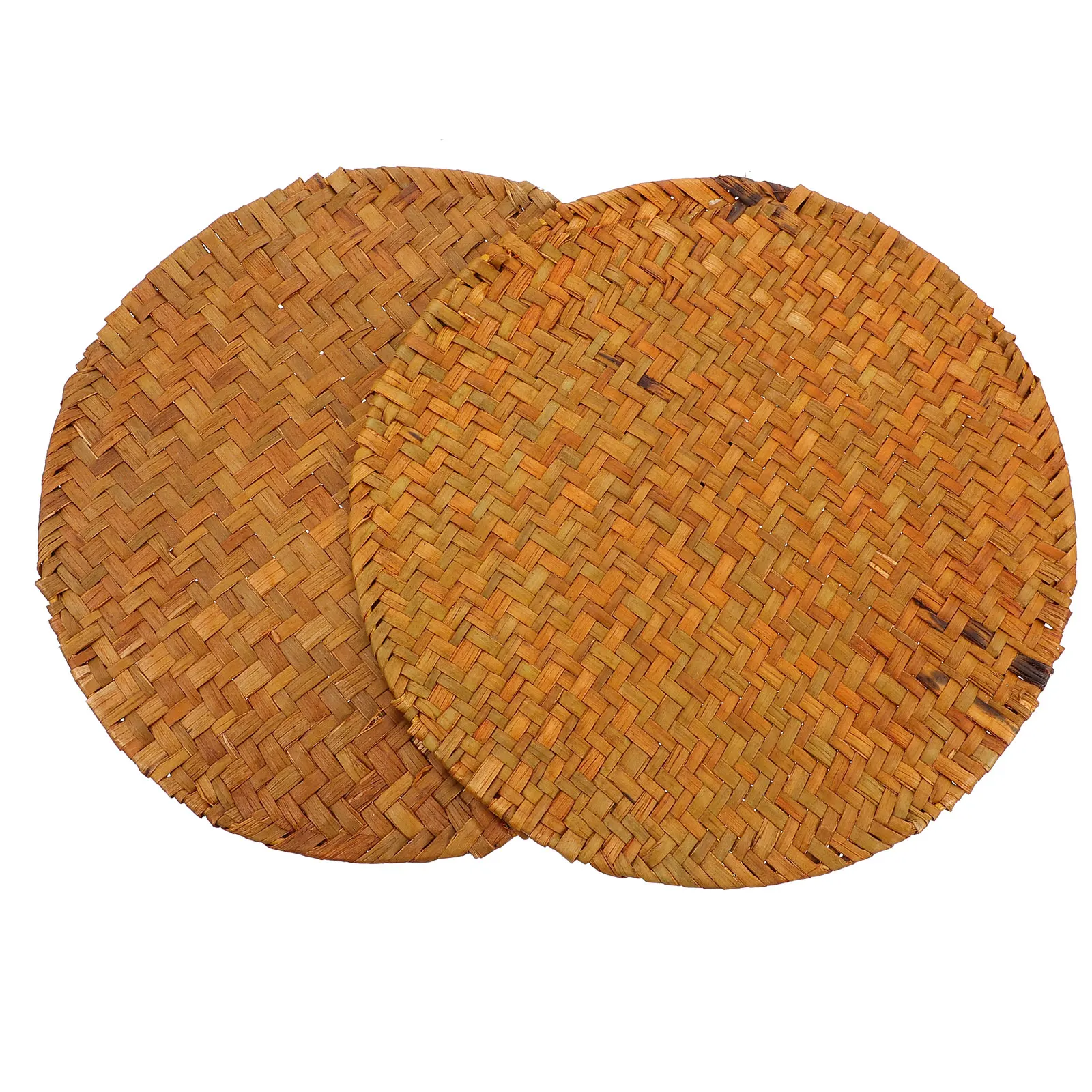 

2 Pcs Dining Table Mat Heat Insulated Placemat Decorative Woven Craft Straw Lightweight Home Bar Restaurant