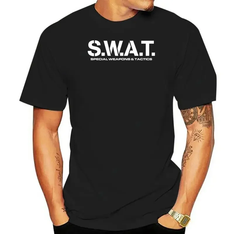 

Swat, mens airsoft or paintball T shirt summer short sleeves cotton T-shirt fashion newest letter print top tee