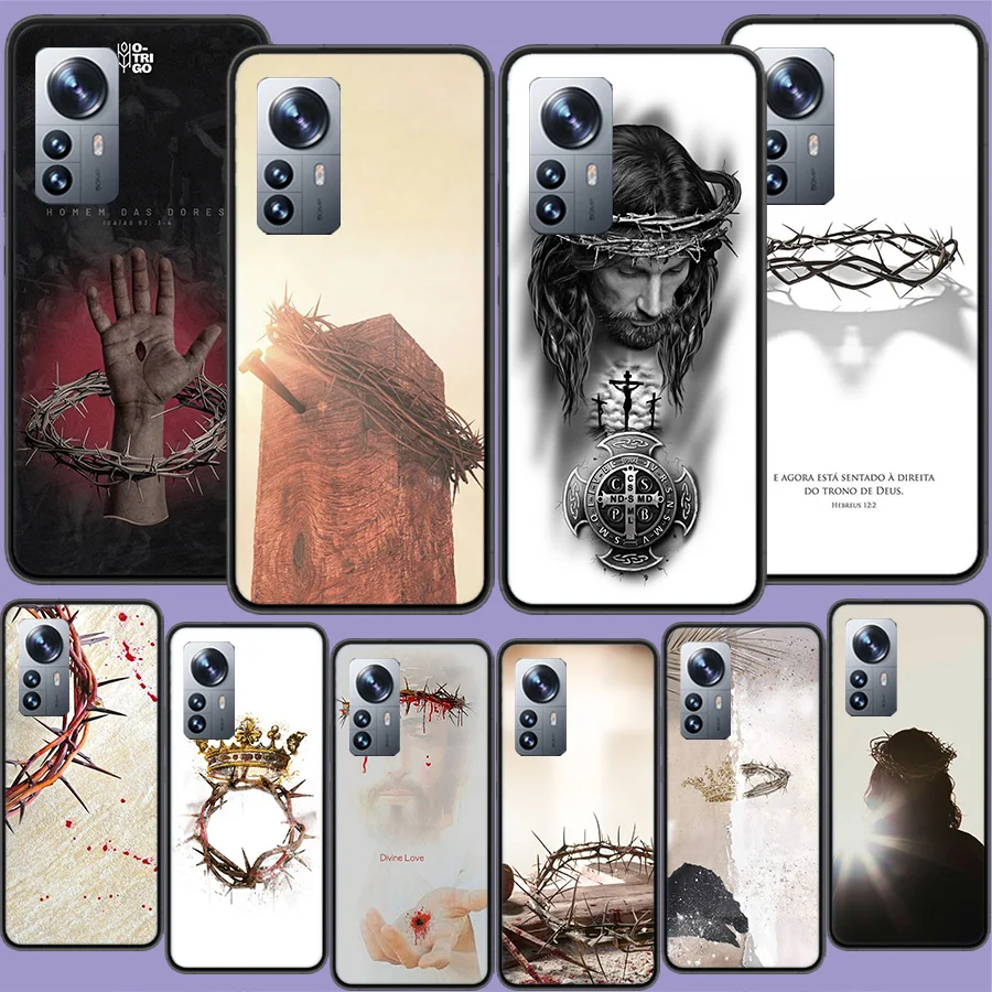 Jesus, The Crown of Thorns Phone Case For Xiaomi Mi 13 12T Pro 12X 12 Lite 5G 11T 11i 11 Ultra 10 10T 9T Pro 9 8 6X 5X A1 A2 Cap