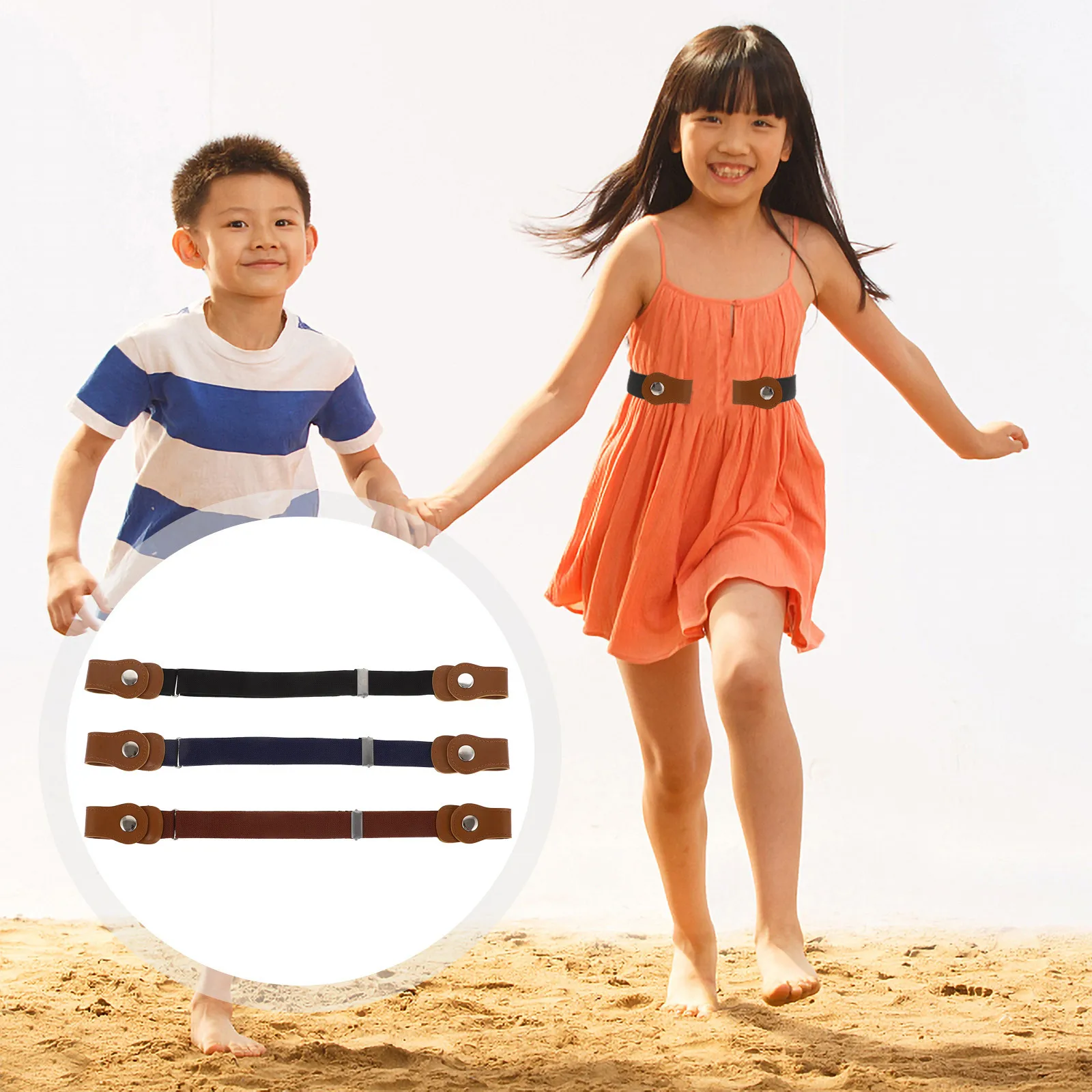 

3pcs Elastic Waist Belts Stretchy For Dresses Jeans Pants Durable Reusable Longtime Use Waist