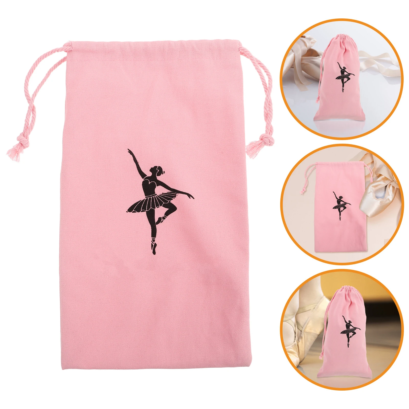 

Foldable Canvas Dance Shoe Bag Ballet Storage Pouch Drawstring Lightweight Travel Carrier Pointe Slipper Organizer Portable