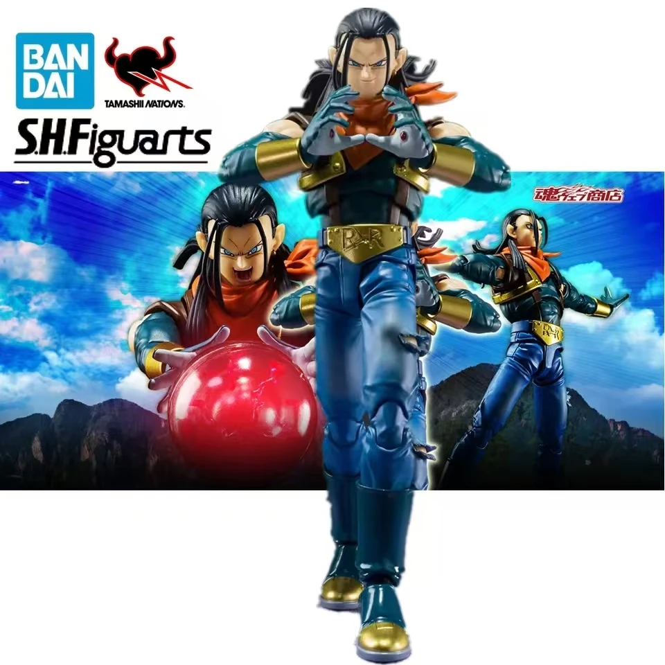 

Оригинальная аниме-фигурка S.H.Figuarts Dragon Ball GT Super Android 17, игрушка BANDAI, натуральная модель из ПВХ, коллекция экшн-фигурок, подарок