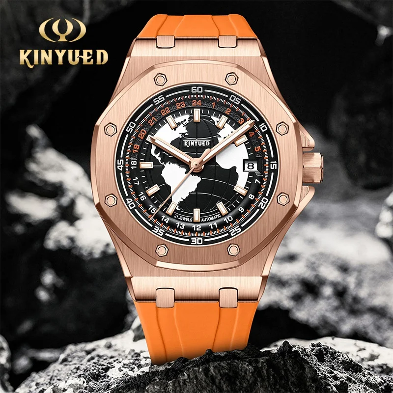 Free Shipping2024New Product-KINYUEDAutomatic 's Hollow Mechanical Business Fashion Men's Watch