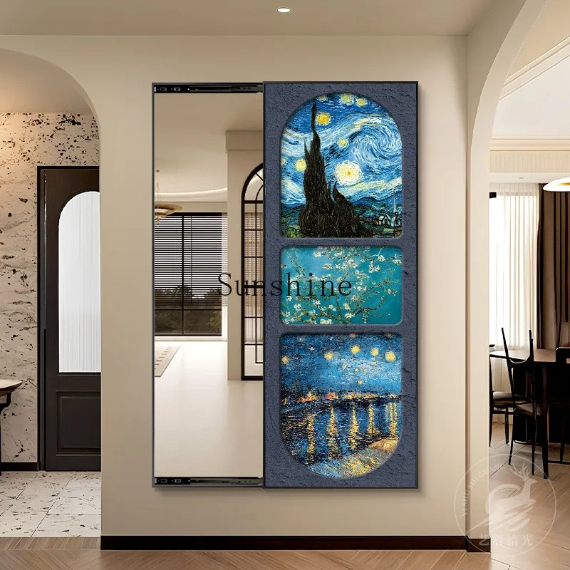 Retro style decorative painting can block hidden wall entrance painting