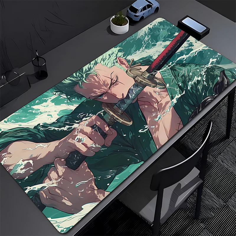 cool Mouse pad one piece Zoro Anime Keyboards Pad Computer Keyboard Mouse Mat Gaming Exquisite Mousepad Game Decoracion Desk Mat - view 3