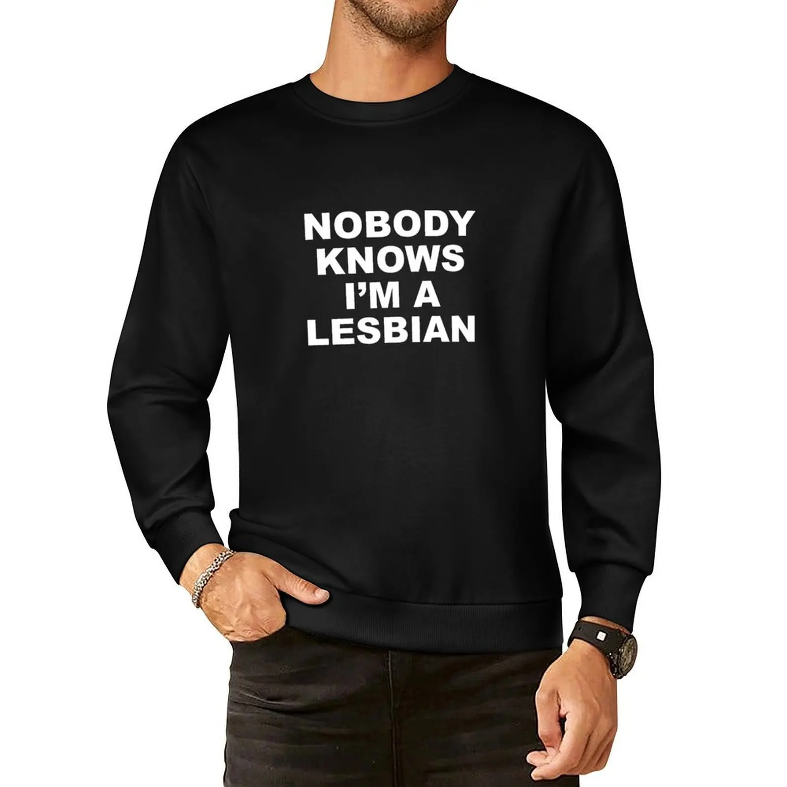 

Пуловер с капюшоном Nobody Knows I'm A Lesbian, одежда в стиле аниме, мужская осенняя одежда, корейская одежда, толстовки для мужчин