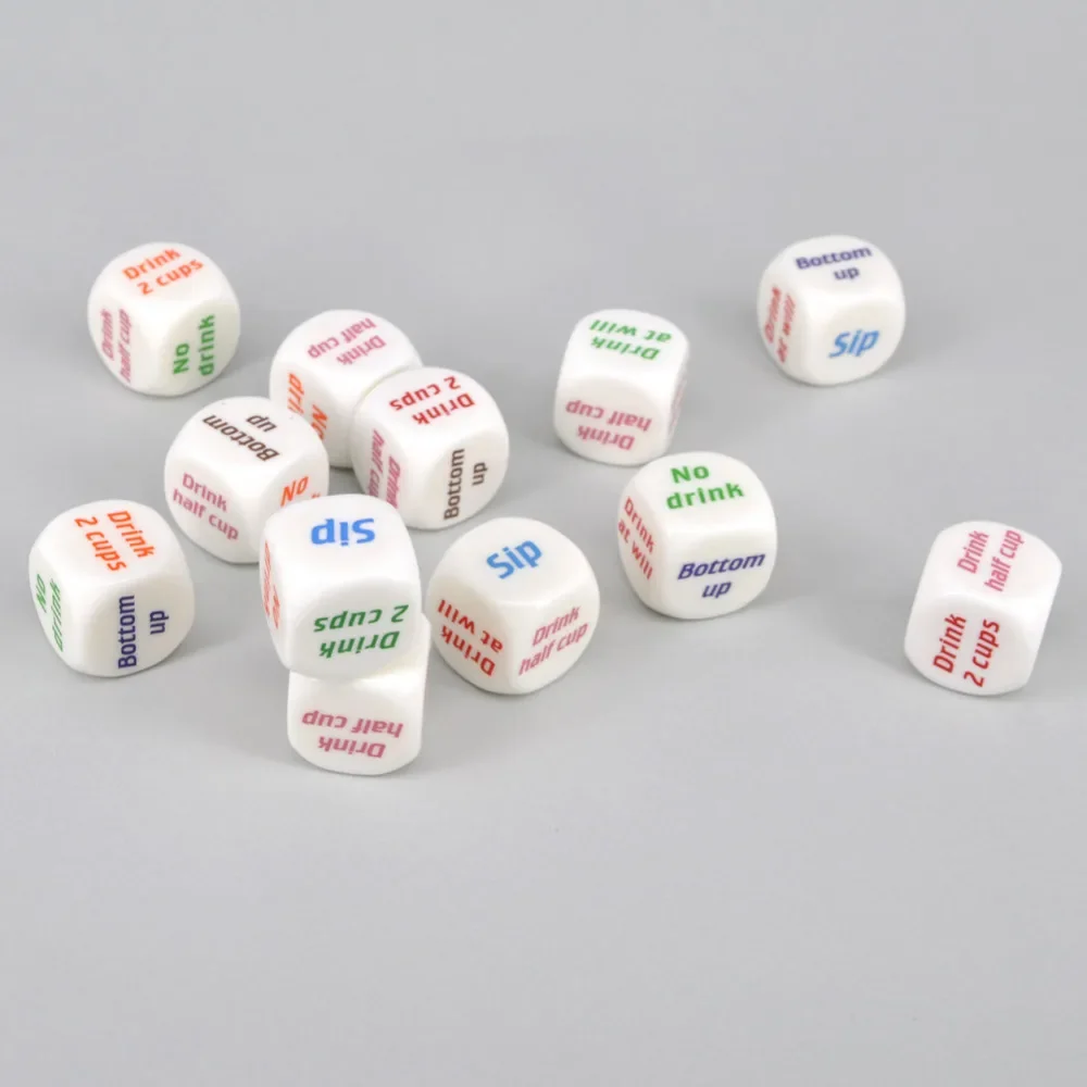3Pcs New Funny Drinking Sip Dice Roll Decider Die Game Party Bar Club Pub Gift Toy