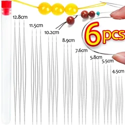 DIY 오픈 비드 바늘 커브 쥬얼리 리드 핀 세트, 팔찌 목걸이 제작 도구, 수제 비드 스레딩 바늘 장비