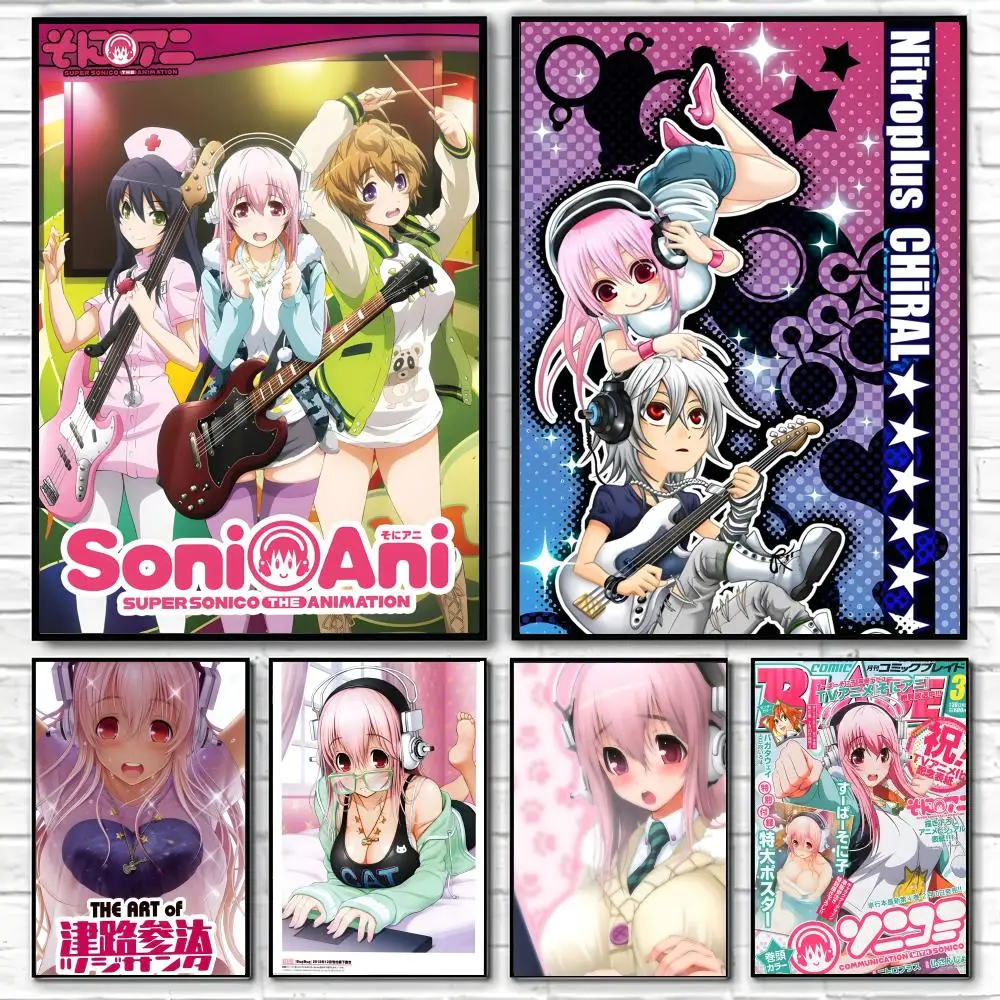 Poster Klassische Poster und Wandkunstdrucke eignen sich für Wohnzimmer, Schlafzimmer, Bars und die Inneneinrichtung. S-Super Sonico
