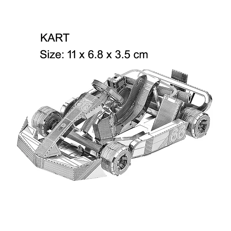 Vehicle 3D Metal Puzzle Mountain Bike Vintage Car KART Super sports car model KITS Assemble Jigsaw Puzzle Gift Toys For Children