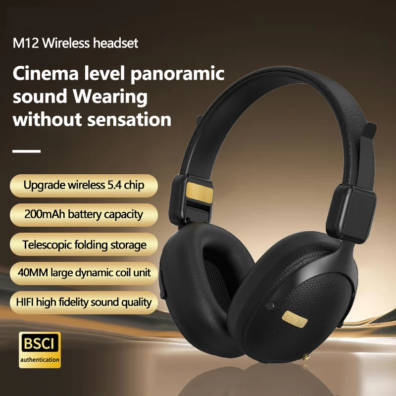 

SW104 Retro Wireless Over-Ear Headphones, Bluetooth 5.4 Card-Inserting Headphones, Long-Lasting Sports Outfit Headphones