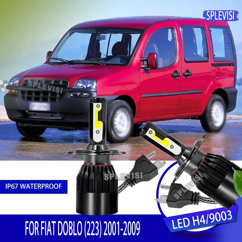 

Effortless Installation H4 LED Headlight Dual Beam 12v 6000k 60w 6000LM Per Bulb For Fiat Doblo (223) 2001-2006 2007 2008 2009