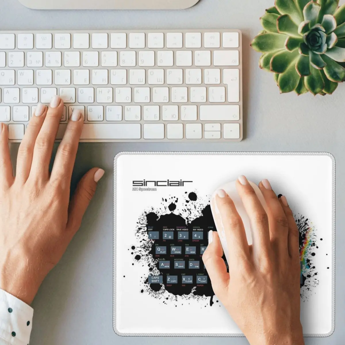 Ретро игровой арт-ZX Spectrum коврик для мыши компьютерная клавиатура коврик для мыши игровой коврик для ноутбука коврик для офисного стола коврики