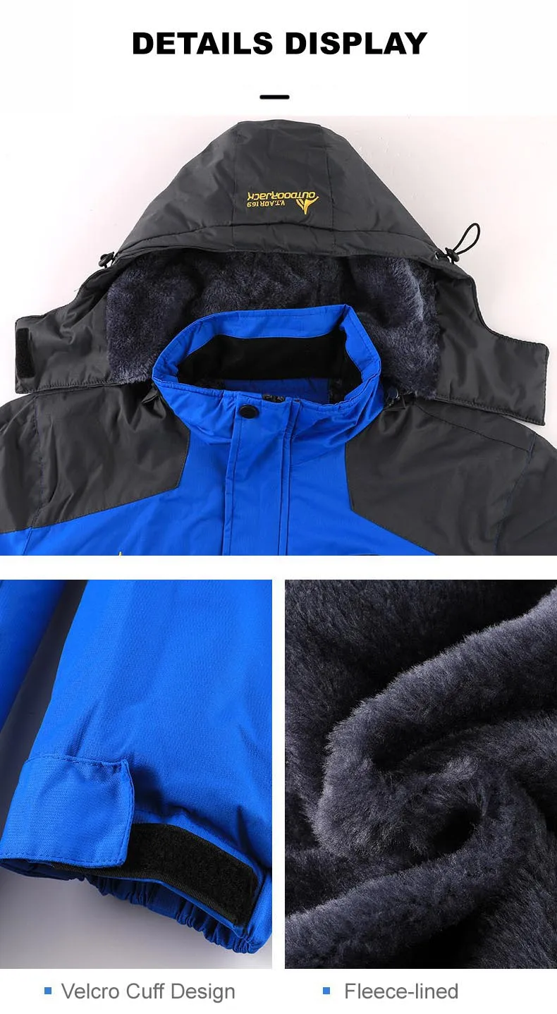 Männer Winter Parka Windschutz Verdicken FleeceHooded Männliche Militär Anorak Jacken Warme Winddicht Pelz Mode Jacke Mäntel – Detail 14