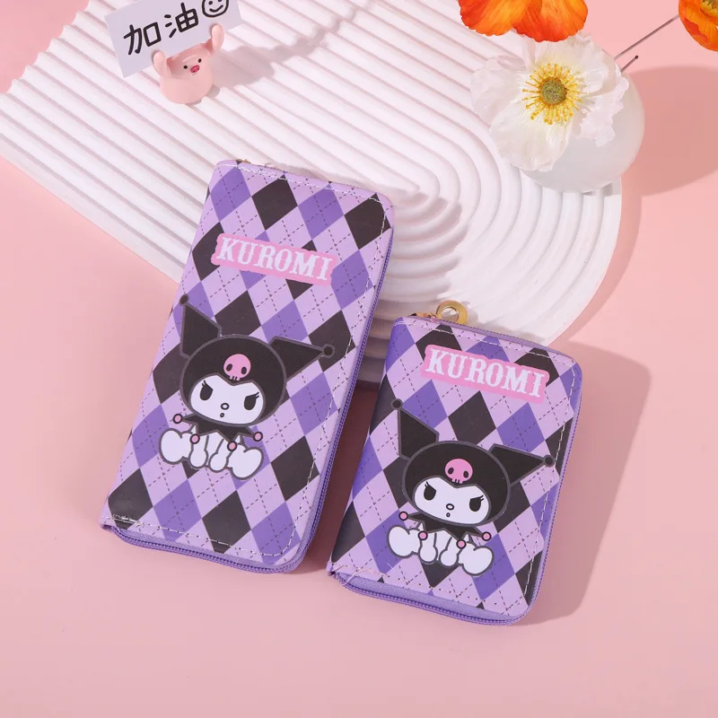 

Популярный женский кошелек Sanrio, длинные и короткие стили, сумка на одной молнии, визитница, клатч, сумка для монет, кошелек Sanrio