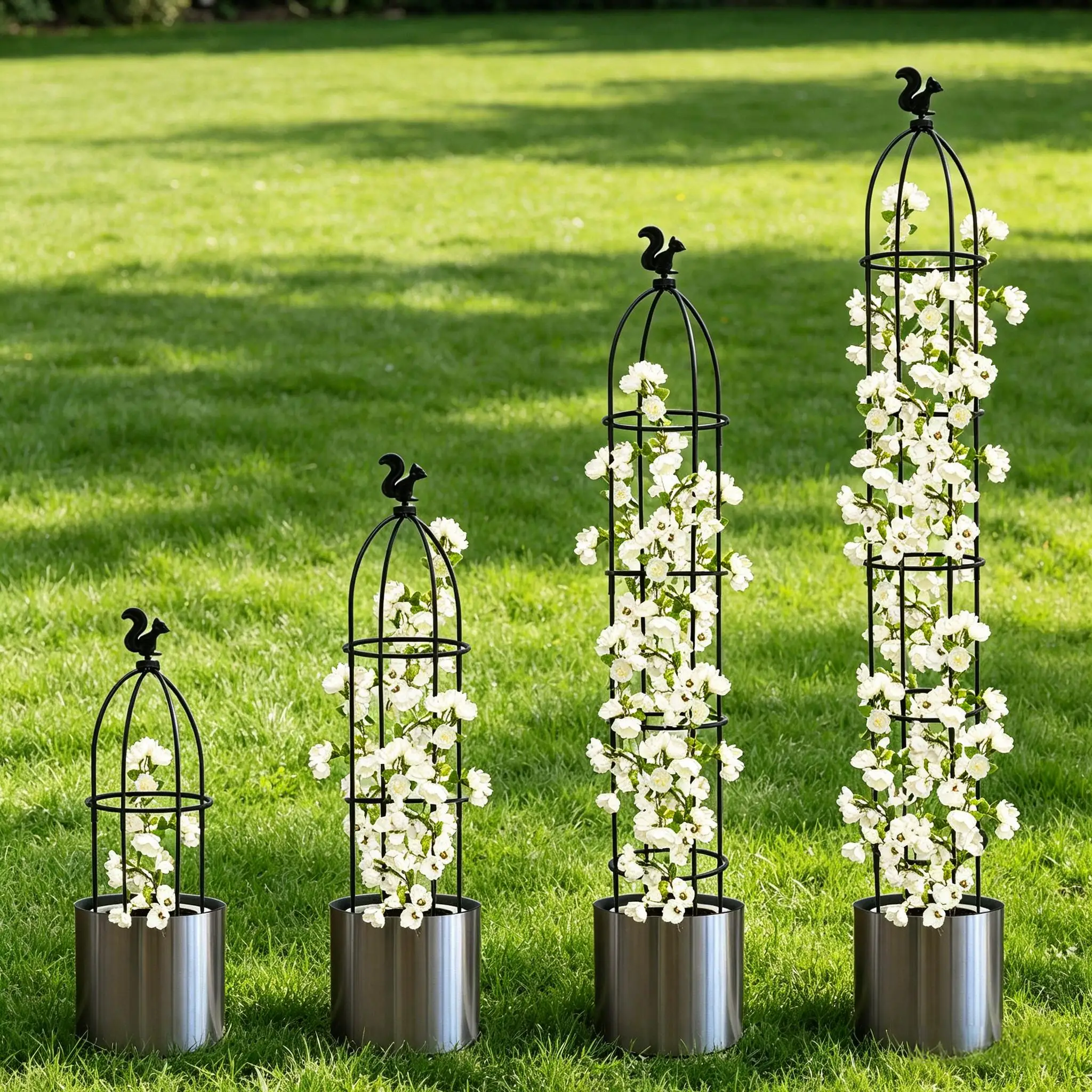 

Комплект из 2 садовых опор-обелисков для вьющихся растений, разборная подставка-решетка для поддержки растений, башня-опора для садовых вьющихся растений